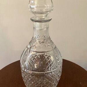 Princess House Cut Glass Decanter with lid, Vintage Decanter, Glass Decanter